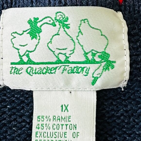 Quacker Factory Women's Sweater Size 1X Americana Pullover USA Flag 4th Of July - Picture 7 of 9